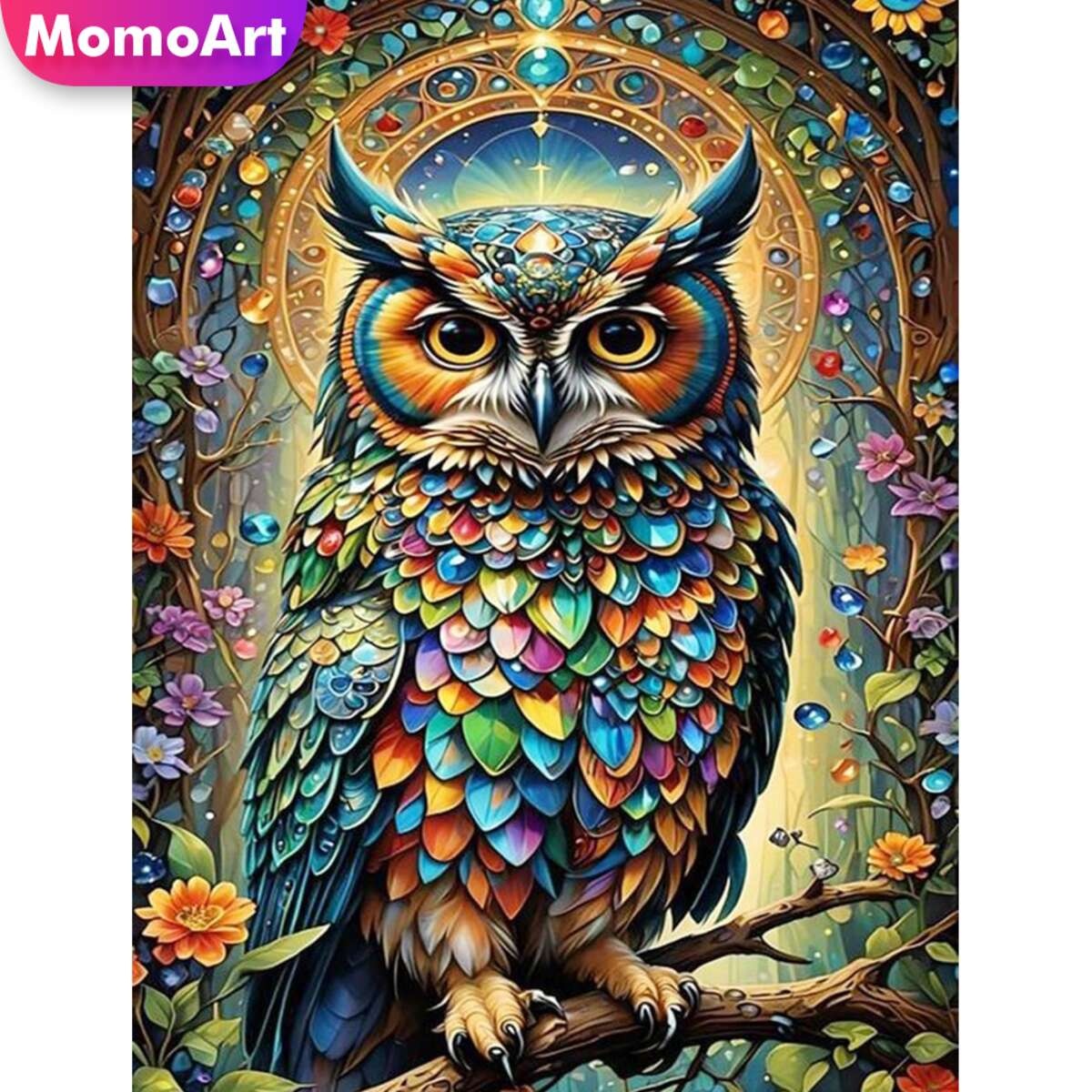 Embroidery Artwork - Momoart Yeni Varış Elmas Mozaik Baykuş