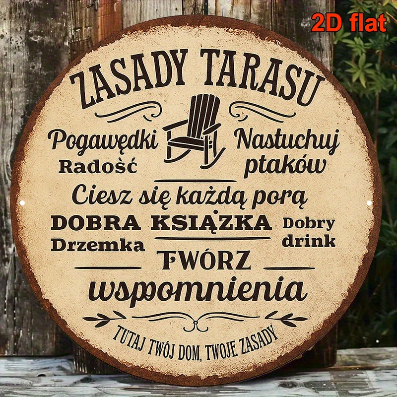 Embroidery Garden - 2D Düz, 20.32x20.32 cm Yuvarlak Polonya