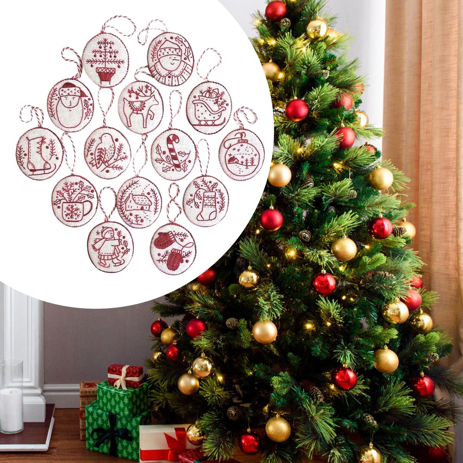 Embroidery Xmas Ornaments - El Nakışı Noel Süsleri Seti Noel
