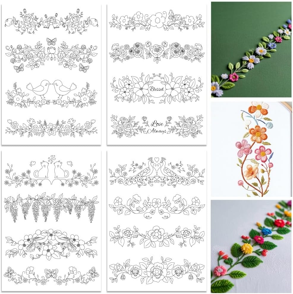 ORIGACH 4 Yaprak Suyla Çözünen - Embroidery Design Patterns Flowers incelemesi ve fiyatı