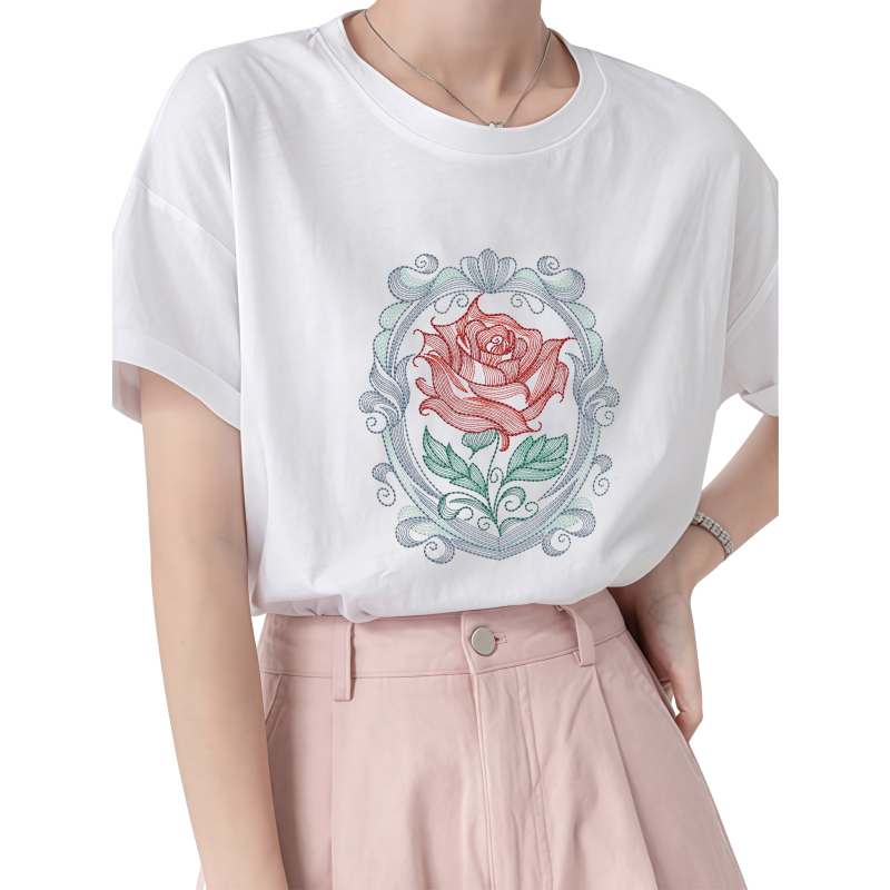 22cm Gül Desenli Isı Transfer  - Embroidery Effect Canva incelemesi ve fiyatı
