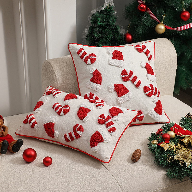 Kırmızı Noel Yastık Örtüsü Dek - Embroidery Xmas Ornaments incelemesi ve fiyatı
