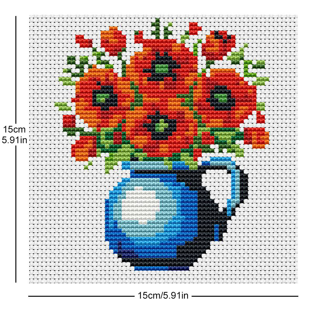 Evershine 8 adet Mini Çiçek Ça - Embroidery Design Patterns Flowers incelemesi ve fiyatı