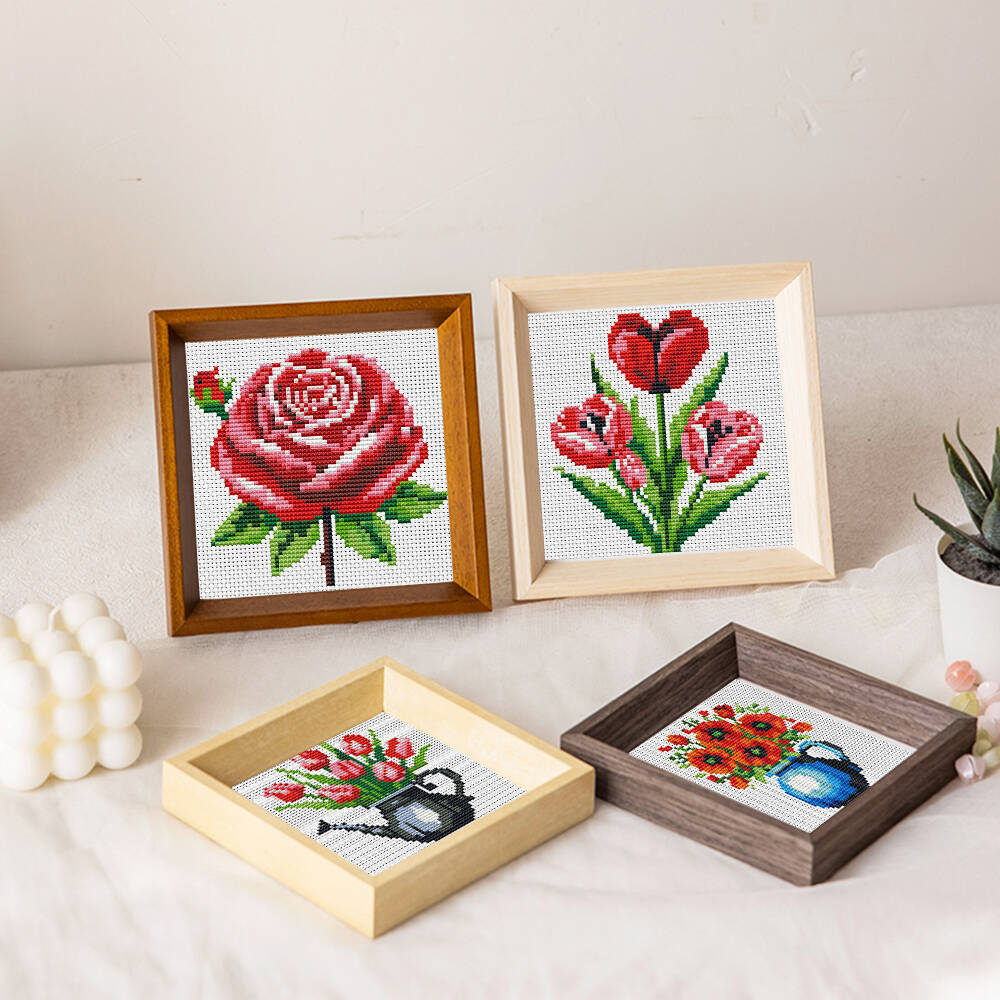 Evershine 8 adet Mini Çiçek Ça - Embroidery Design Patterns Flowers incelemesi ve fiyatı