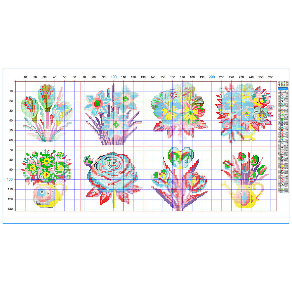 Evershine 8 adet Mini Çiçek Ça - Embroidery Design Patterns Flowers incelemesi ve fiyatı