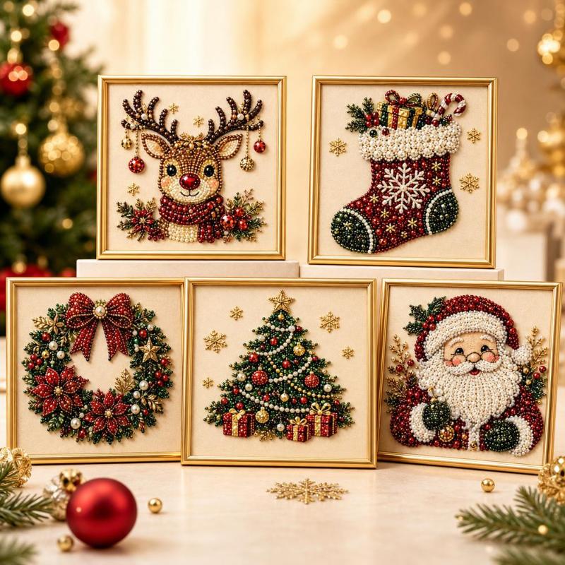 Noel Baba İnci Sanatı Kendin Y - Embroidery Xmas Ornaments incelemesi ve fiyatı